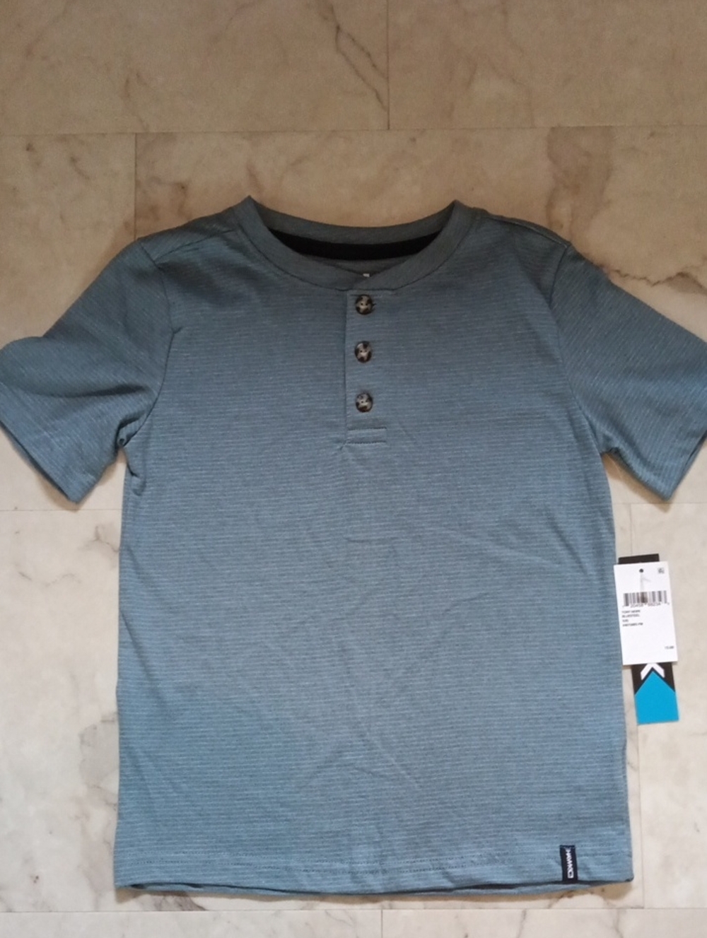 Tony Hawk Kids Short Sleeve Henley in Light Blue